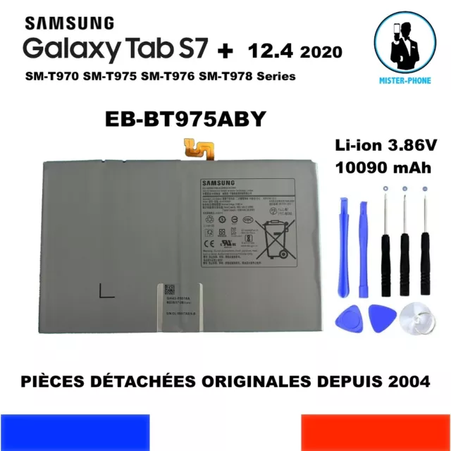 Original Akku Accu Samsung Galaxy Tab S7+ 12.4 2020 Sm-T975 Series Eb-Bt975Aby