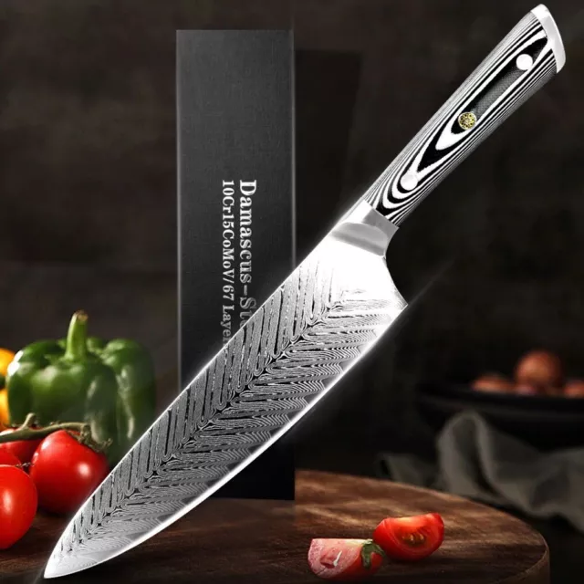 Damascus VG10 67 Layer Stainless Steel Knife Japanese Kitchen Tactical Chef nife