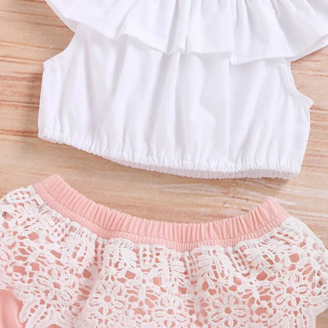 Crop Top + Pantaloncini per neonato Set di vestiti estivi per bambini 6