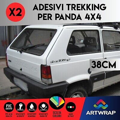 Coppia Adesivi Stickers FIAT PANDA 4X4 TREKKING Off Road Fuoristrada