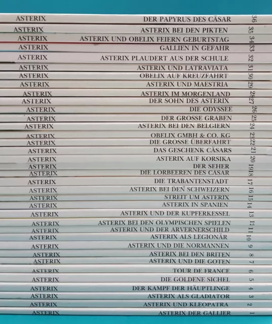 Alle Asterix Bände 1-40 Softcover Zustand ungelesen 1A absolut TOP