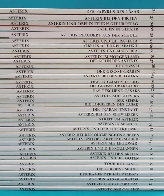 Alle Asterix Bände 1-37  Zustand ungelesen 1A absolut TOP