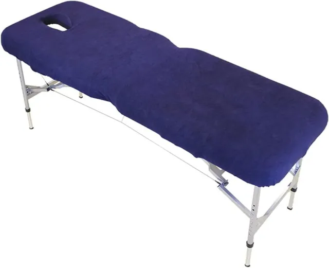 Massage Table Cover - With Face Hole, Blue, for Beauty Couch