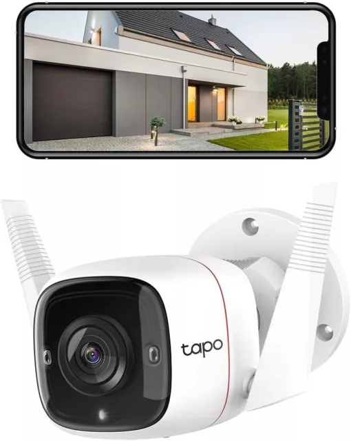 Tapo Caméra Surveillance WiFi extérieur TAPO C310, 2K(3MP), étanche IP66, vision