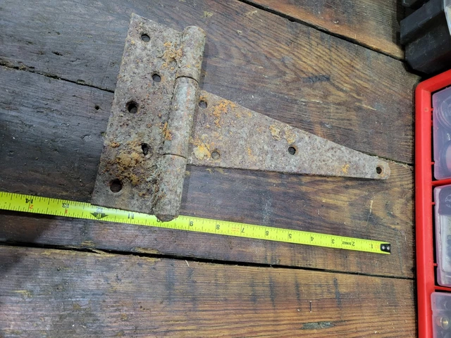 12" Vintage Antique Farm Barn Door Hinge Lot Steampunk Rustic Primitive