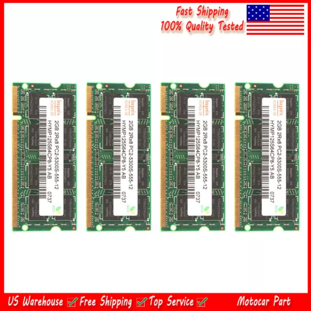 2GB Hynix RAM Laptop Memory PC2-5300 DDR2 667Mhz 200pin Non-ECC SODIMM 1/2/4pcs