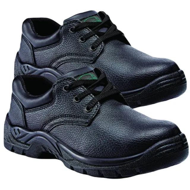 Safety Work Shoes Boots Leather Steel Toe Cap Click Black Mens Ladies Sizes 9-14