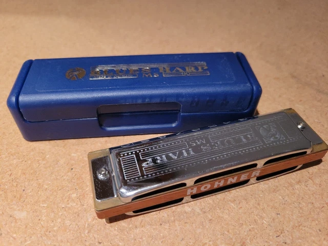 Hohner 532/20 MS G Blues Harp M533086 Germany Harmonica with Case