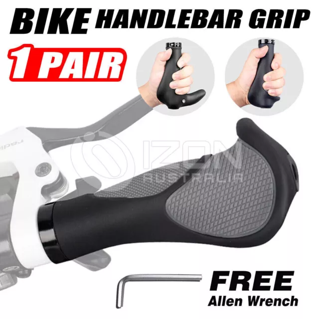 Anti-Slip Bike Handlebar Grips Anti-shock MTB Bicycle Lock Handle Rubber Pedal