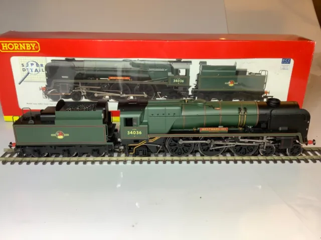 Hornby R2609 BR 4-6-2 Rebuilt West Country Class Loco 34036 Westward Ho