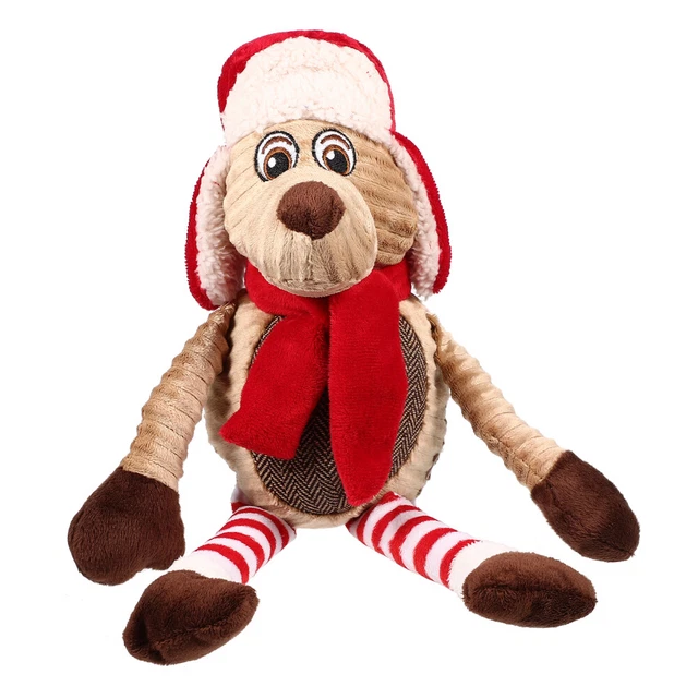 Weihnachtsthemenhund -Kaut Spielzeughund Molaren Spielzeug Welpe Zahne