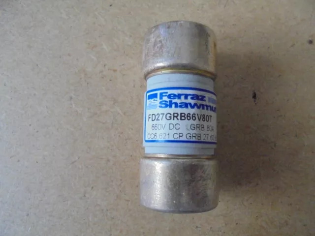 FD27GRB66V80T Ferraz Shawmut Protistor Fuse 660VDC- CC6.621 CP GRB 27 60 80 -