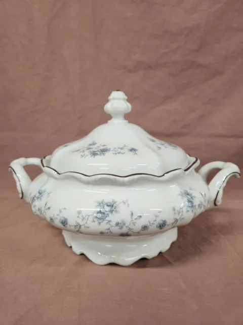 Vtg. Johann Haviland Bavaria Blue Garland Covered Dish Bowl Soup Tureen