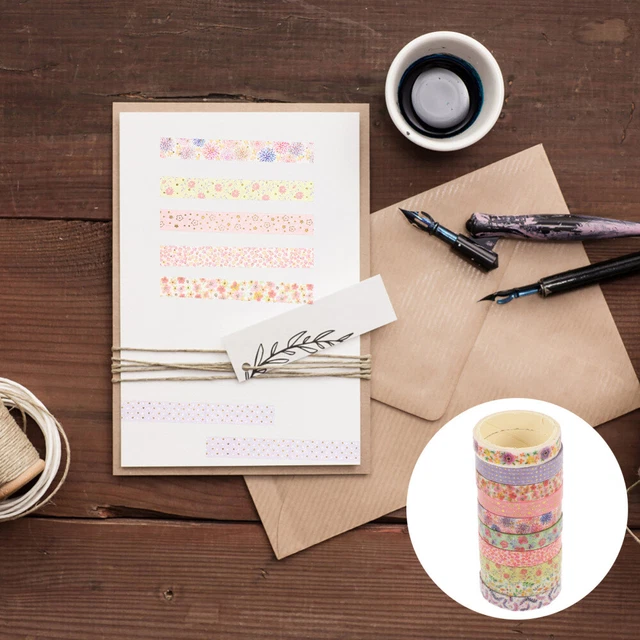 40 Rolls Decorative Washi Tapes Hot Stamping Washi Tape Flower Stickers Classic 2