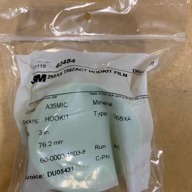 3M 268XA TRIZACT HOOKIT FILM 3" Grade: A35MIC 250 discs
