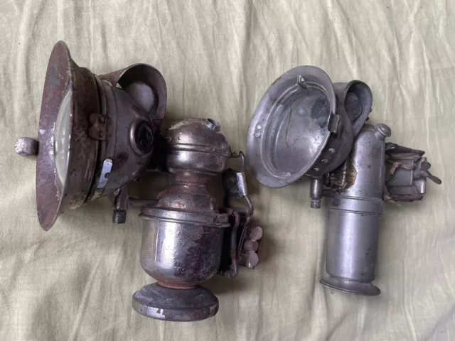 2 Lampes Acétylène pour vélo : PRESSLER