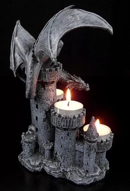 Dragon - Four Castle Towers With Fantasy Candle Holder Castle 3