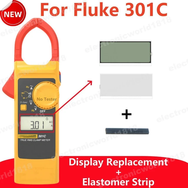 Display For Fluke 301C Digital Clamp Meter Tester LCD Screen Replacement Repair