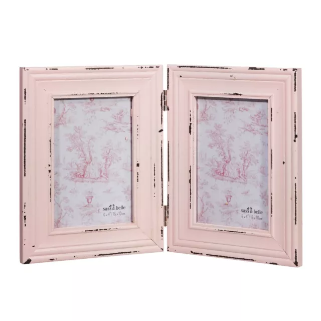 NEW Shabby Chic Sass And Belle Delilah Double Photo Frame  NEW VINTAGE STYLE