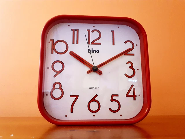 BINO Orologio da parete Vintage anni 80 Lorenz Design Quartz Made in Italy Ottim