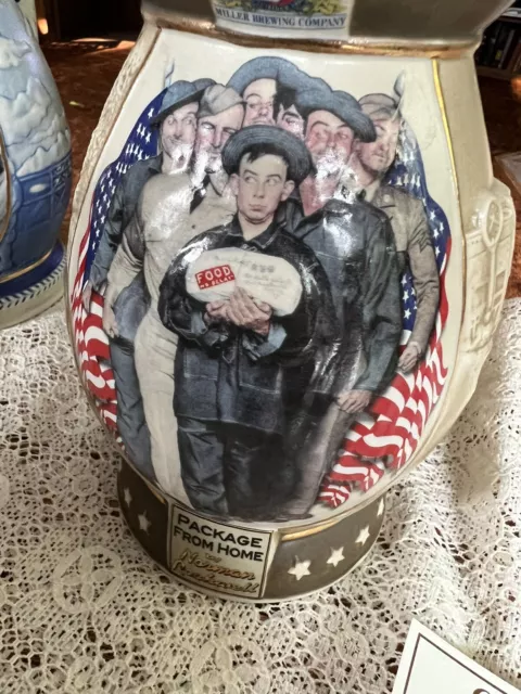 Miller Brewing Company "Package From Home" Norman Rockwell 2002 Stein