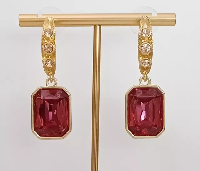 oscar de la renta- Boucles d'oreilles-Cristal Rouge