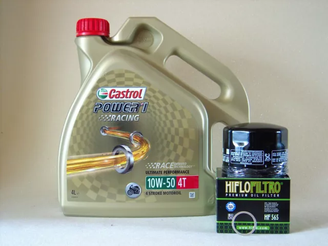 Castrol Power 1 Racing 10W50 Öl + Ölfilter APRILIA SMV750 SMV1200 Dorsoduro