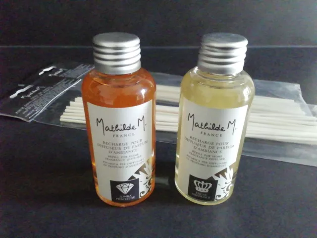 Rechargés pour diffuseur de parfum Mathilde M 2x100ml  + tiges neuf