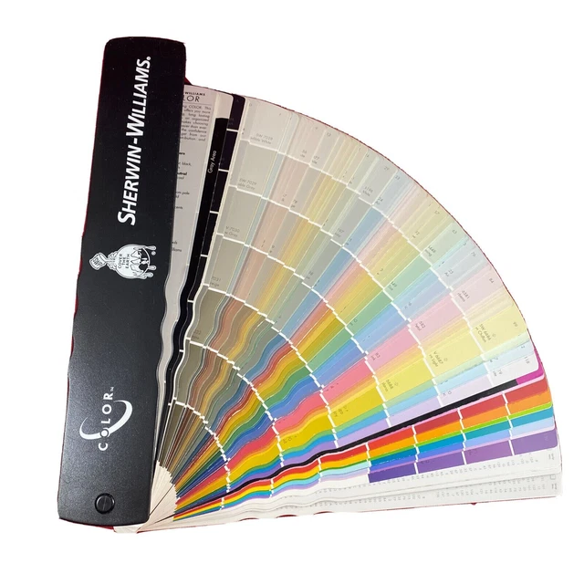 SHERWIN WILLIAMS PAINT Color Samples Fan Deck, Interior Exterior