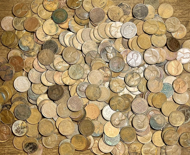 Huge Cull Lot Lincoln Wheat Pennies - Teens Thru 1950s PDS - & Indian Head Cents