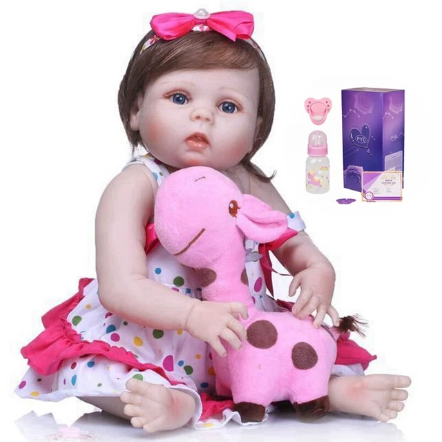 Lifelike Reborn Baby Dolls Waterproof Newborn Girl Doll Full Body Vinyl Silicone