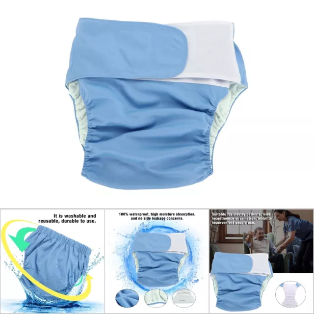 Adult Cloth Diaper Washable Adjust Large Nappy Blue305 ROL