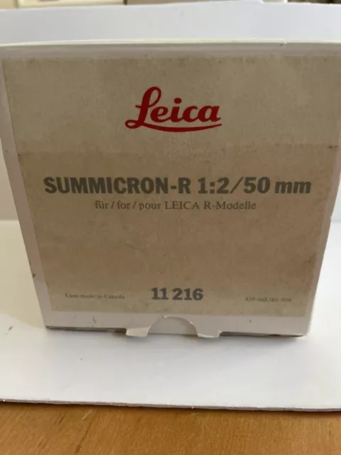 #S0020- Leica 11216 SUMMICRON-R 1:2/50 mm SN.: 3511126