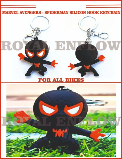 Marvel Avengers - Spiderman Silicon Hook Keychain for All Bikes - Exp Ship