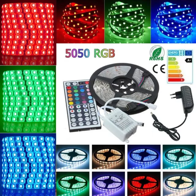 1m-30m set RGB LED Stripe Streifen Wasserdicht Leiste Band Leuchte Lichterkette