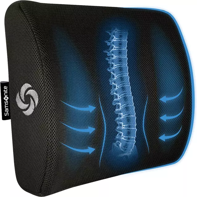- [OUR MOST COMFORTABLE] Lumbar Support Pillow for Office Chair and Car Seat, [H