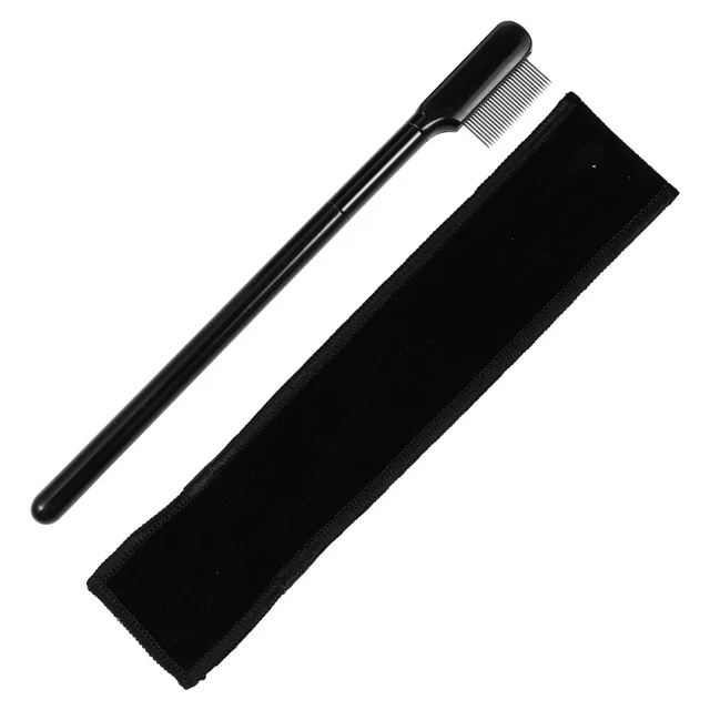 Edelstahl Augenbrauen- & Wimpernkamm – 2-in-1, 19 Cm Lang, Schwarz – Für Make-up Und Wimpernverlängerung