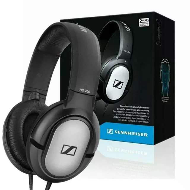 Sennheiser HD 206 Stereo WIRED Headphones Gaming Earphones Over Ear Headsets US