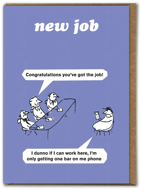 Job Humour MODERN TOSS CARDS Funny Hilarious New Job Humour Amusing Cartoon Comedy ...