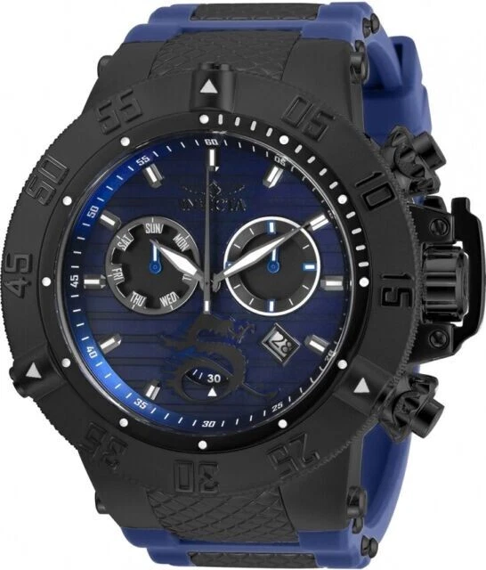 Invicta 31644 Black/Blue  Grand Subaqua Noma III Silicone Band Men's 56mm Watch