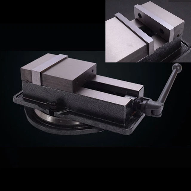 6'' Bench Clamp Lock Vise with 360° Swivel Base Milling Machine Hardness 50-55°