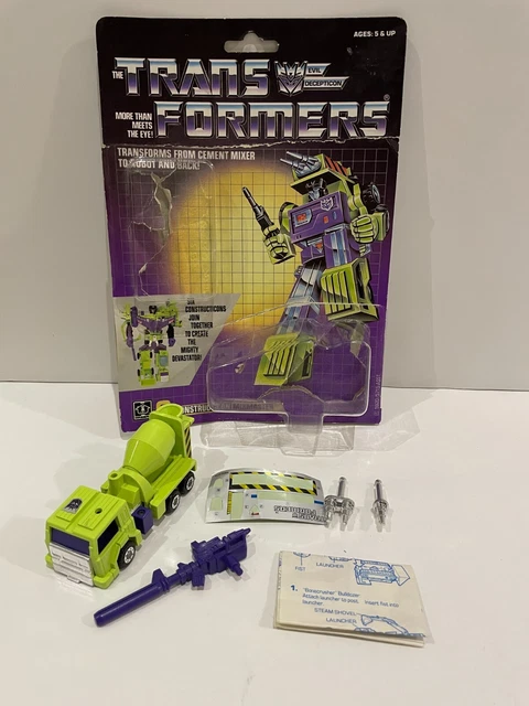 1985 G1 MOC Transformers Mixmaster Devastator Constructicons RARE NICE ...