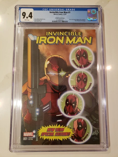 Invincible Iron Man 1 Liefeld variant CGC 9.4 Marvel Comics 2015