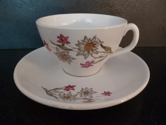 Tasse et sous tasse ancienne en faience de luneville