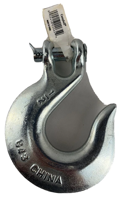 Campbell 1/2" Eye Slip Hook Grade 43 Zinc Plated Working Load Limit 9200 LBS