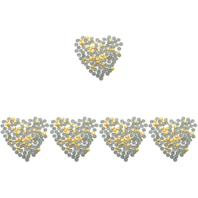 5 piezas 1 bolsa hágalo usted mismo adornos de estrás artesanías espalda plana flor cristal botón A