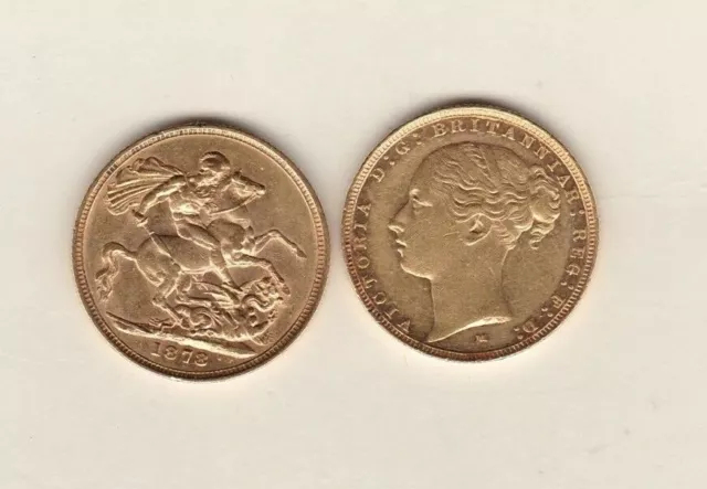 Bullion Gold Victoria Young Head Sovereign Best Price Coin Very Fine Or Better