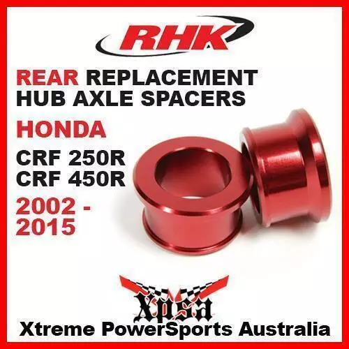 Rhk Replacement Axle Spacer Rear Honda Crf250R Crf 250R Crf450R 450R 02-2015 Red