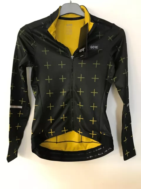 GORE WEAR Women's Progress Thermal Cycling Jersey, black & yellow size XXS