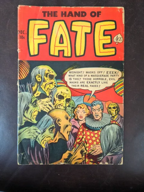 1952 THE HAND OF FATE Comic #15 - Good Condition W/ Cream Pages - Pre- Code 1952